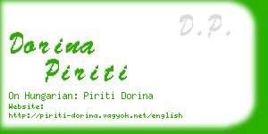 dorina piriti business card